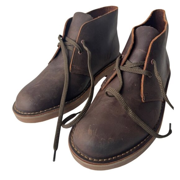 New Clarks Desert Boot Beeswax Leather Brown Ortholite Men's UK  9 US 10 EU 43 - Picture 1 of 7